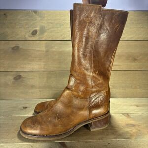 rockport womens size 9 wide shoes brown leather tall heel campus boots